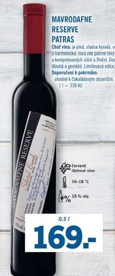 Víno likérové Mavrodaphne Reserve Patras