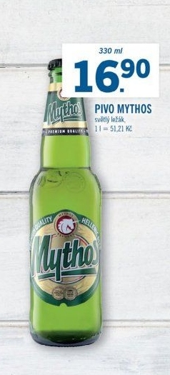 Pivo ležák světlý Mythos