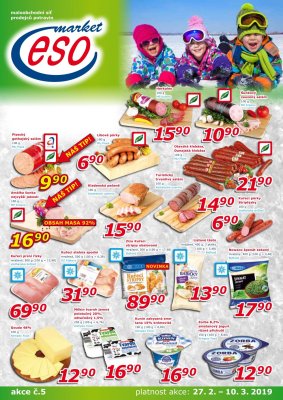 akční leták ESO MARKET 27.2.2019-10.3.2019