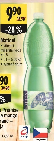 Přírodní voda Mattoni