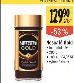Instantní kávy Nescafé Gold