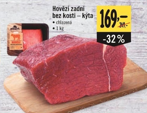 Hovězí zadní bez kosti - kýta Albert