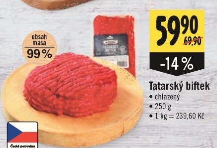 Biftek tatarský Od řezníka na gril Albert