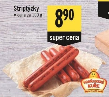 Párky kuřecí striptýzky Vodňanské kuře