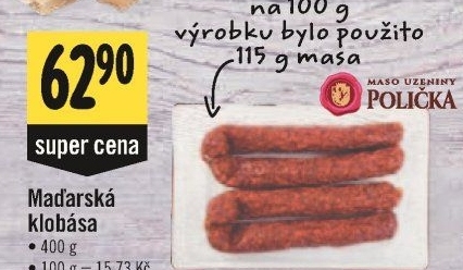 Klobása Maďarská Masokombinát Polička