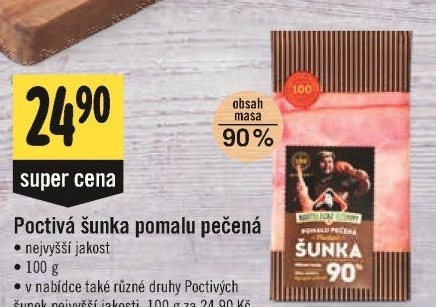 Šunka pomalu pečená poctivá Kostelecké uzeniny