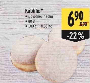 Kobliha s ovocnou náplní