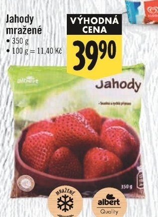 Jahody mražené Albert Quality