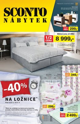 akční leták Sconto nábytek 27.2.2019-19.3.2019