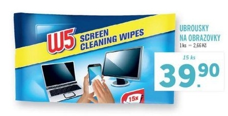 Čisticí vlhčené ubrousky na obrazovky W5 - Lidl akcniletaky.com