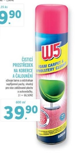 Čistič na koberce a čalounění W5