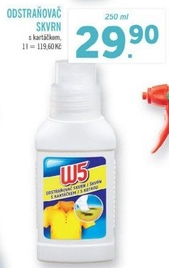 Odstraňovač skvrn W5