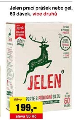 Prací prášek mýdlový Jelen