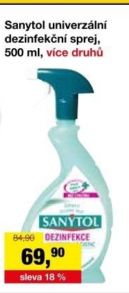 Dezinfekční univerzální čistič ve spreji Sanytol