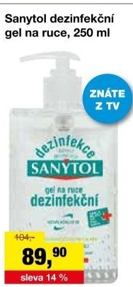 Dezinfekční gel na ruce Sanytol