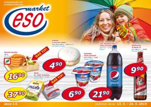 akční leták ESO MARKET 13.3.2019-24.3.2019