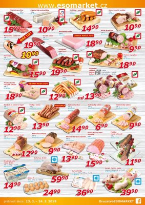akční leták ESO MARKET 13.3.2019-24.3.2019