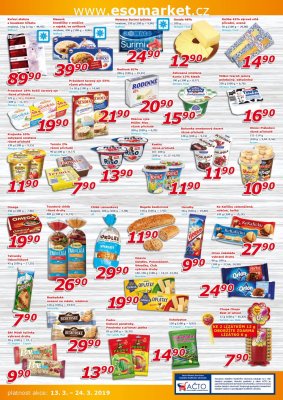 akční leták ESO MARKET 13.3.2019-24.3.2019