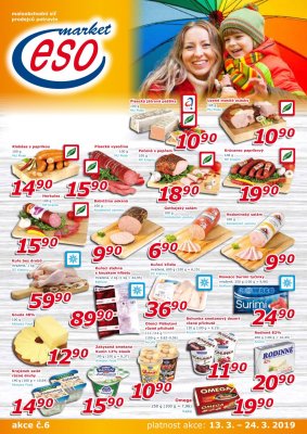akční leták ESO MARKET 13.3.2019-24.3.2019