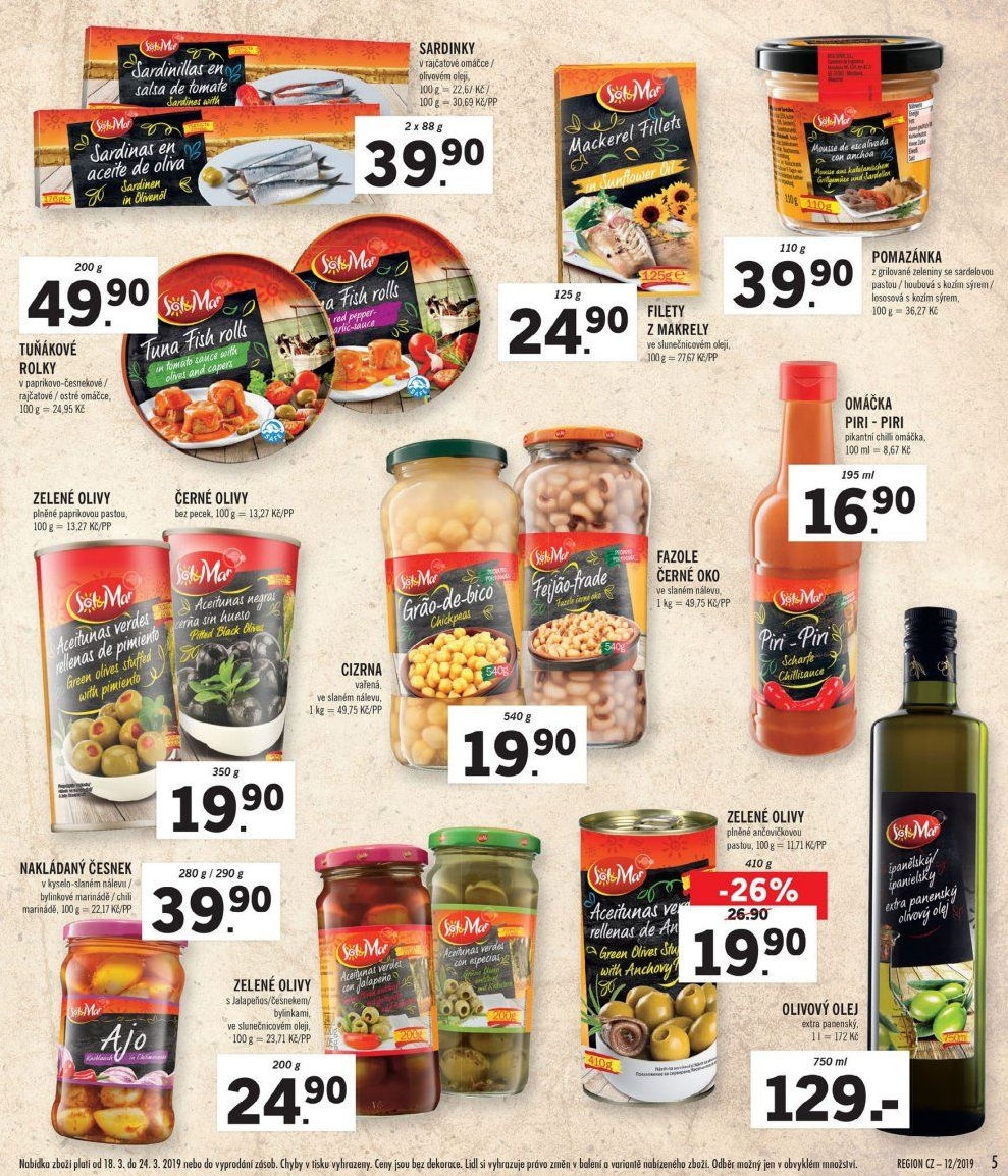 Cizrna Sol& v akci Lidl od 18.3.2019