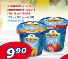 Jogurt smetanový ochucený Krajanka