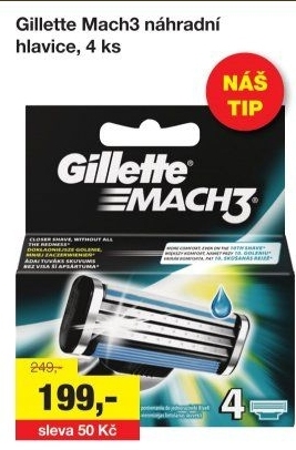 Náhradní hlavice pánské Mach 3 Gillette