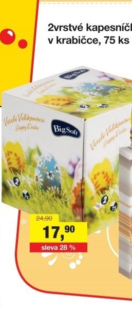 Papírové kapesníčky 2vrstvé Big Soft - box