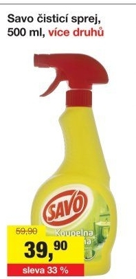 Čističe ve spreji Savo
