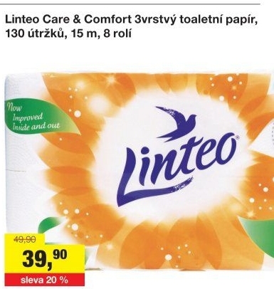 Toaletní papír 3vrstvý Linteo