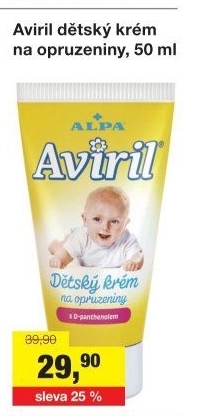 Krém na opruzeniny dětský Aviril Alpa