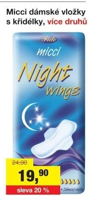 Vložky dámské na noc Micci Fide