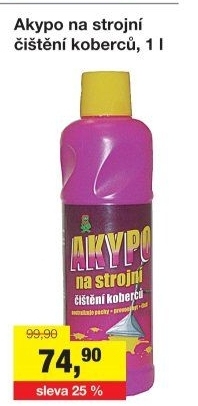 Čistič na strojní čištění koberců Akypo