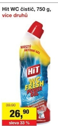 Čistič WC gelový Hit