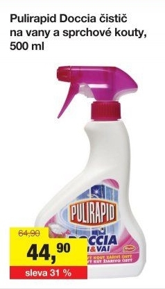 Čistič na sprchové kouty Doccia Pulirapid
