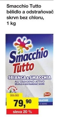 Bělič a odstraňovač skvrn Smacchio Tutto Madel