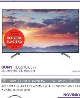 4K LED televize Sony KD-55XG8577