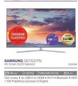 Smart QLED TV Samsung QE75Q7FN