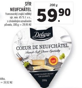 Sýr Coeur de Neufchâtel Deluxe