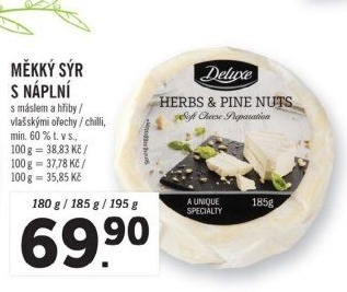 Sýr přírodní měkký sýr Deluxe