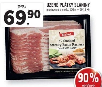 Slanina uzená marinovaná v medu Deluxe