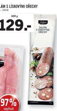 Salám s lískovými ořechy Deluxe