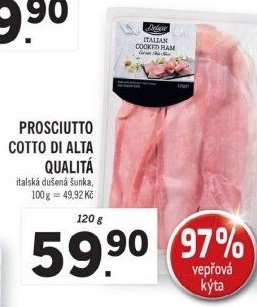 Šunka Prosciutto Cotto di Alta Qualita Deluxe