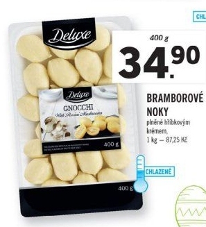 Noky bramborové plněnéDeluxe