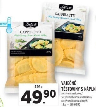 Těstoviny plněné Deluxe