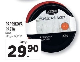 Pasta pikantní papriková Deluxe