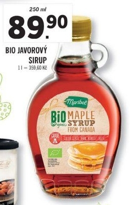 Javorový sirup Bio Maribel