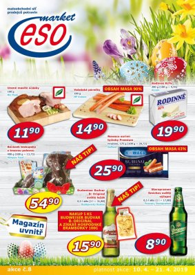 akční leták ESO MARKET 10.4.2019-21.4.2019