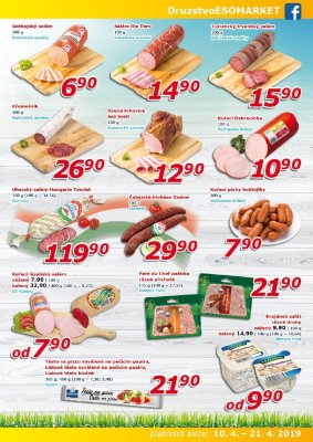 akční leták ESO MARKET 10.4.2019-21.4.2019
