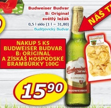 Pivo světlý ležák B: Original Budweiser Budvar