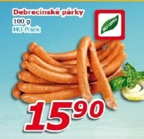 Párky debrecínské Maso uzeniny Písek